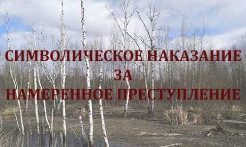 СИМВОЛИЧЕСКОЕ НАКАЗАНИЕ ЗА НАМЕРЕННОЕ ПРЕСТУПЛЕНИЕ