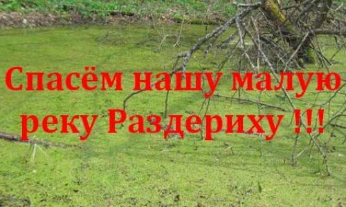 Спасём нашу малую реку Раздериху!