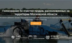 Голосование по очистке прудов, расположенных на территории Московской области